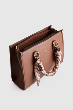 Small Tote Bag With Scarf
