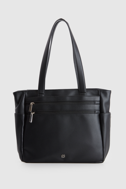 Double Zip Pocket Tote Bag