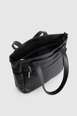 Double Zip Pocket Tote Bag