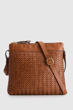 Lina Weave Crossbody Bag