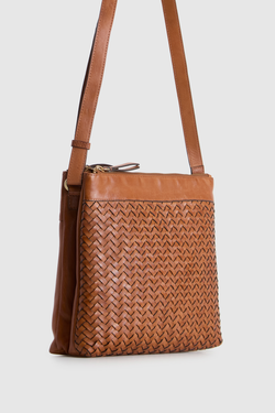 Lina Weave Crossbody Bag