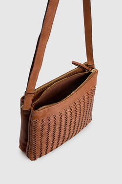 Lina Weave Crossbody Bag