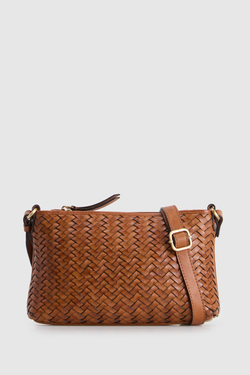 Lina Weave Crossbody Bag