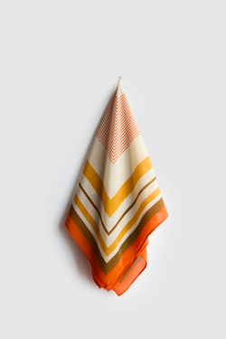 Silk Scarf Geometric Print