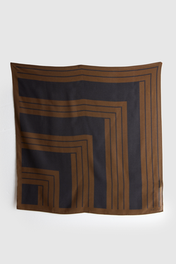 Silk Scarf Stripe Print
