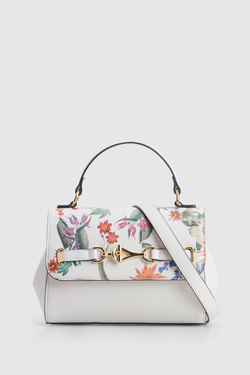 Floral Top Handle Bag