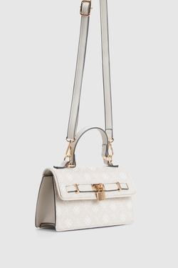 Jacquard Top Handle Bag