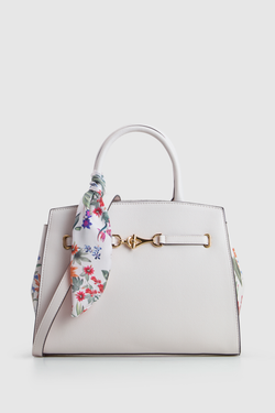 Floral Scarf Tote Bag