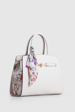 Floral Scarf Tote Bag