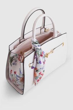 Floral Scarf Tote Bag