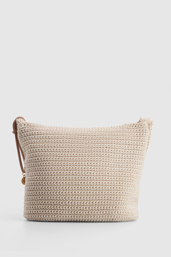 Rayon Crochet Crossbody Bag