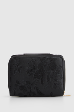 Embroidered Small Tab Wallet