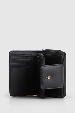 Embroidered Small Tab Wallet