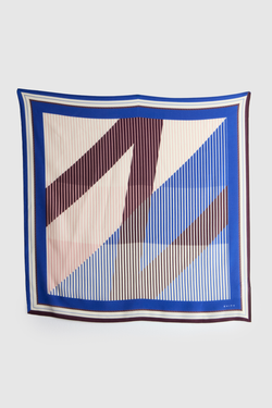 Silk Scarf Stripe Print