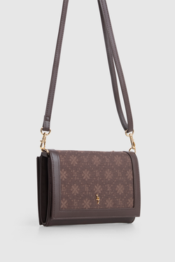 Jacquard Flap Crossbody Bag