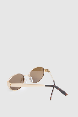 Oval Metal Frame Sunglasses